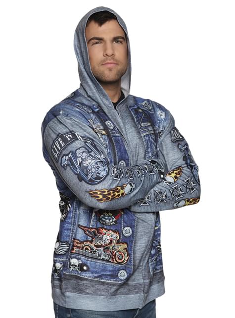 Chaqueta de motociclista azul para hombre - Boland | Funidelia