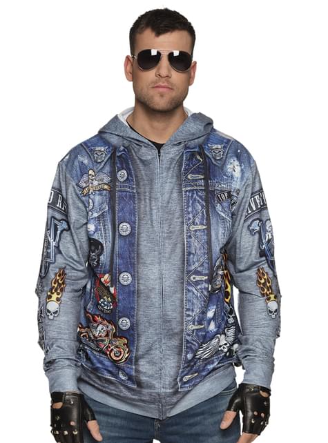 Chaqueta de motociclista azul para hombre - Boland | Funidelia