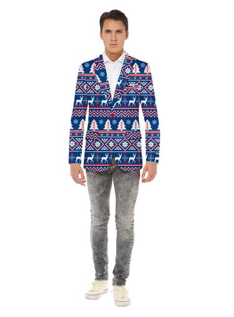 Chaqueta Navideña azul - Opposuits