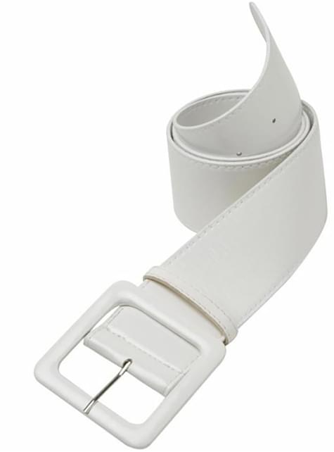 Cinturón blanco de vinilo