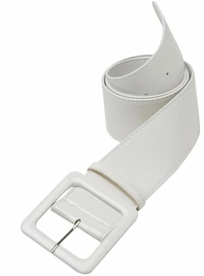Cinturón blanco de vinilo