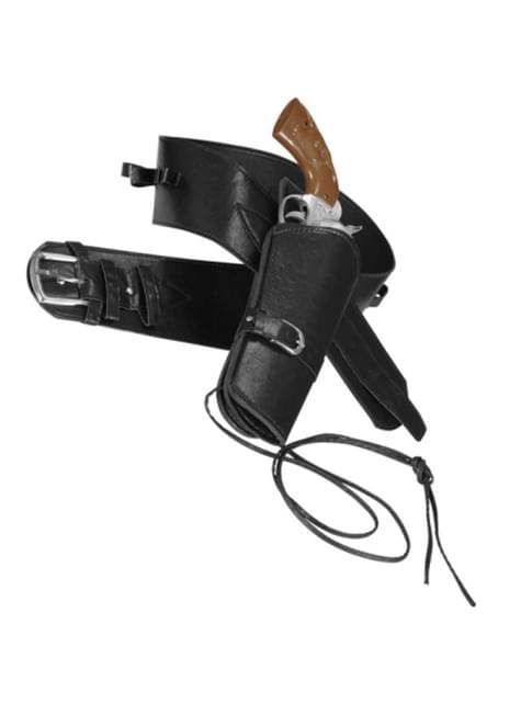 Cinturón con funda para pistola negro para hombre - Widmann | Funidelia