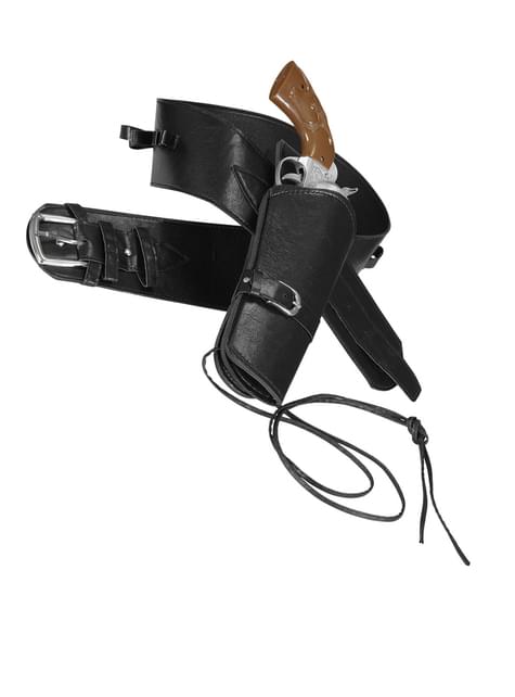 Cinturón con funda para pistola negro para hombre - Widmann | Funidelia