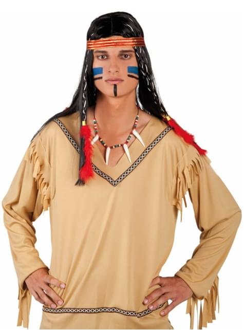 Collar de indio de colmillos para adulto