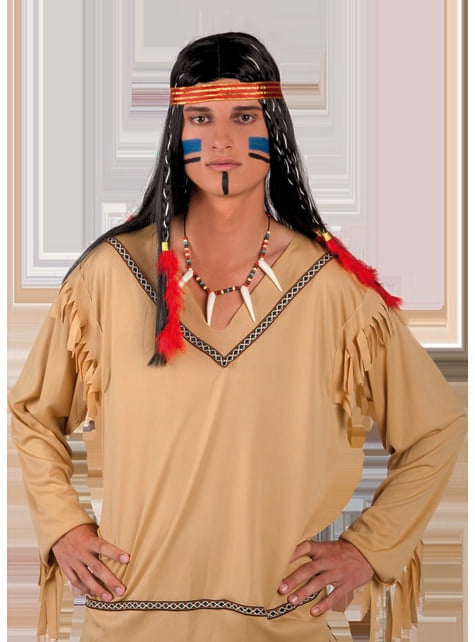 Collar de indio de colmillos para adulto