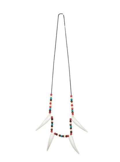 Collar de indio de colmillos para adulto