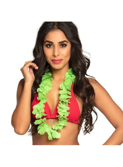 Collar hawaiano verde para adulto - Boland | Funidelia