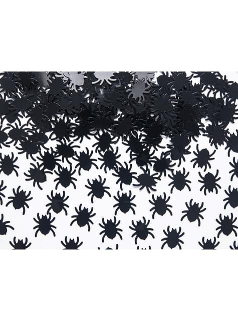 Confeti con forma de araña negra para mesa - Halloween