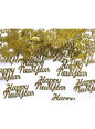 Confeti “Happy New Year“ dorado metálico para mesa - New Year’s Eve & Carnival