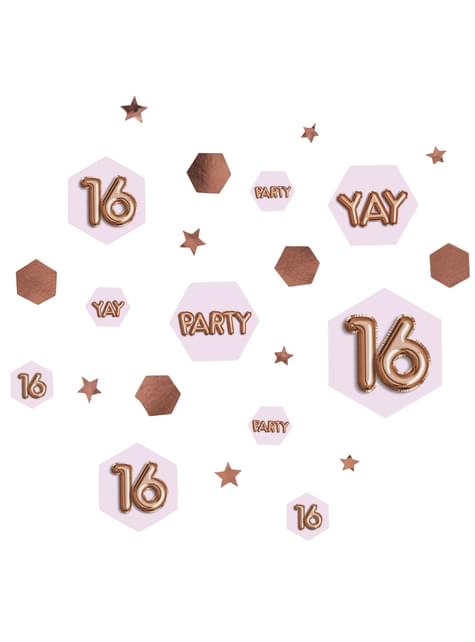 Confeti para mesa “16“ - Glitz & Glamour Pink & Rose Gold - Neviti | Funidelia