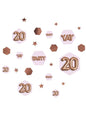 Confeti para mesa “20“ - Glitz & Glamour Pink & Rose Gold - Neviti | Funidelia