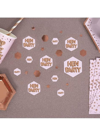Confeti para mesa “Hen Party“ - Glitz & Glamour Pink & Rose Gold - Neviti | Funidelia