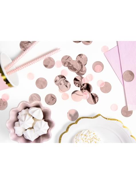 Confeti redondo oro rosa para mesa - New Year & Carnival