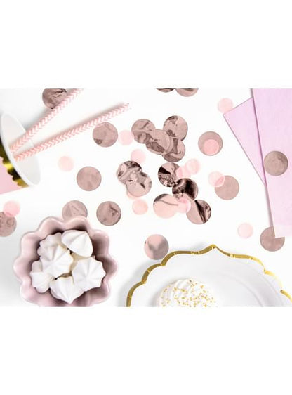 Confeti redondo oro rosa para mesa - New Year & Carnival