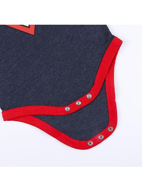 Conjunto body, calcetines y babero de Superman para bebé