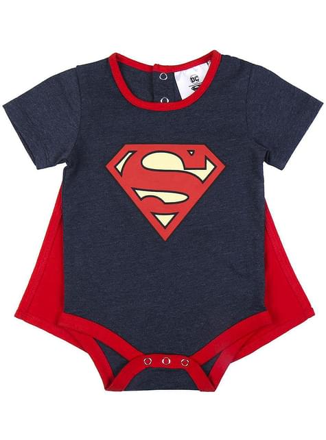 Conjunto body, calcetines y babero de Superman para bebé