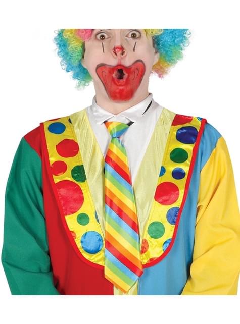 Corbata de payaso multicolor para adulto