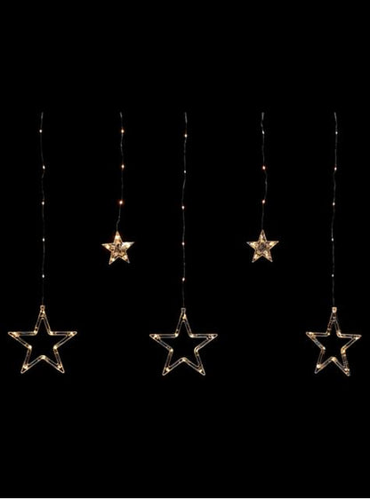 Cortina de estrellas con luces blancas - Guirca | Funidelia