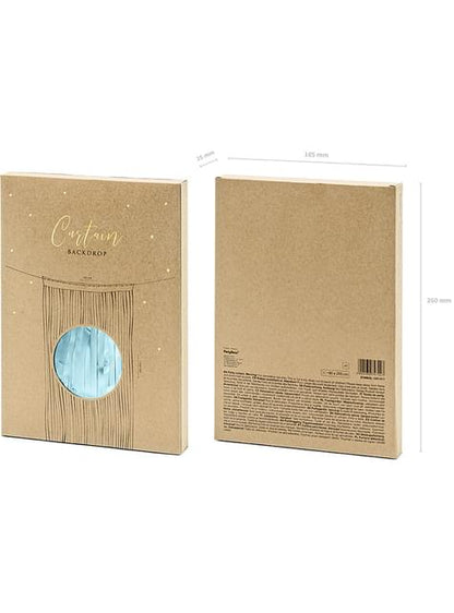 Cortina de flecos color azul (2,5 m)