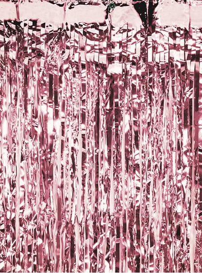 Cortina de flecos color oro rosa (2,5 m) - Partydeco | Funidelia