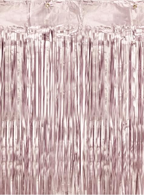 Cortina de flecos color rosa (2,5 m)