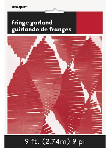 Cortina de flecos de papel crepe roja - Unique | Funidelia