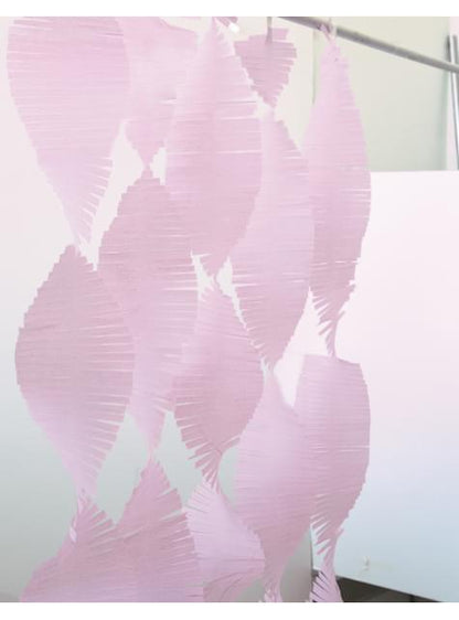 Cortina de flecos de papel crepe rosa claro - Unique | Funidelia