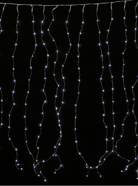 Cortina navideña de luces blancas