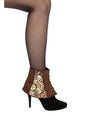 Cubrebotas de steampunk marrón para adulto