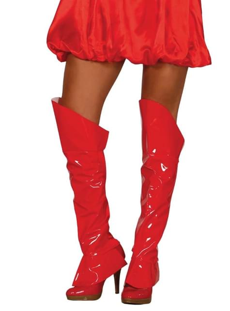 Cubrebotas rojos para mujer