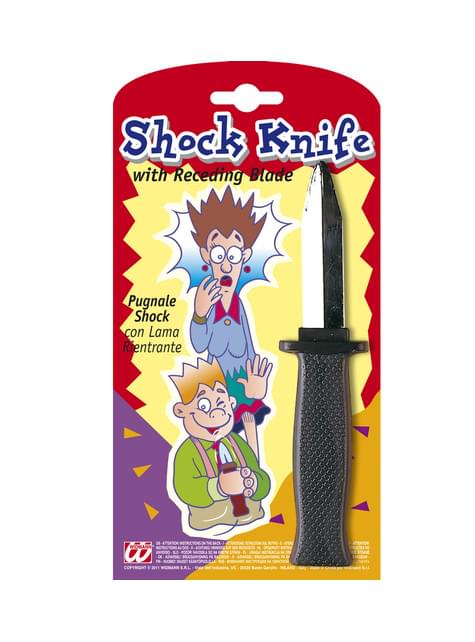 Cuchillo retráctil de asesino de broma