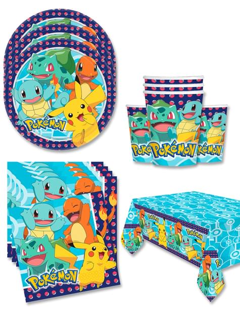 Decoración cumpleaños Pokémon 16 personas