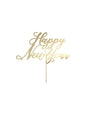 Decoración para tarta “Happy New Year“ dorado - New Year - Partydeco | Funidelia