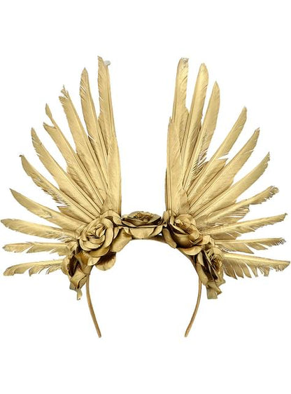 Diadema con plumas doradas - Boland | Funidelia