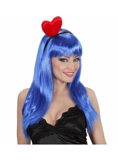 Diadema de corazón hilado rojo