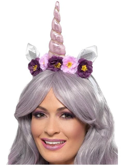 Diadema de cuerno de unicornio morado para adulto - Smiffys | Funidelia