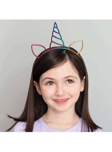 Diadema de unicornio para niña - Happy Unicorn - Unique | Funidelia