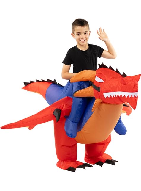 Disfraz a hombros de dragón hinchable para niños - Funiglobal | Funidelia