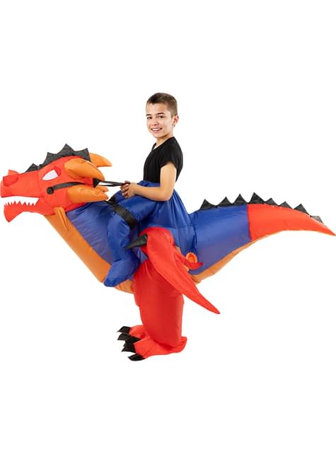 Disfraz a hombros de dragón hinchable para niños - Funiglobal | Funidelia
