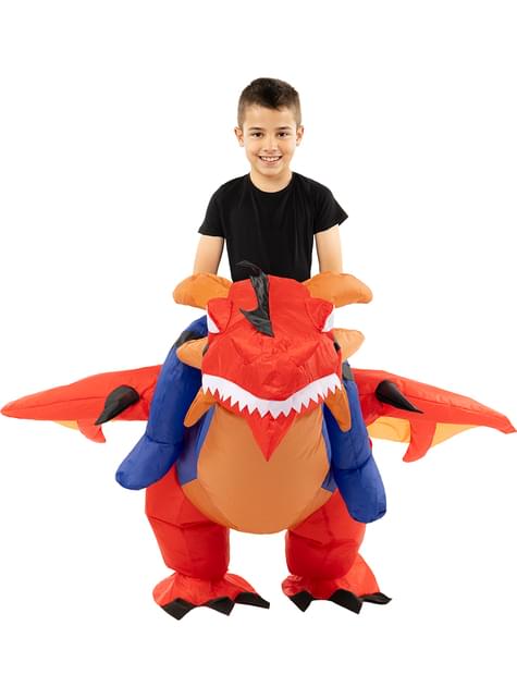 Disfraz a hombros de dragón hinchable para niños - Funiglobal | Funidelia