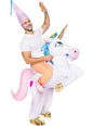 Disfraz a hombros de unicornio hinchable para adulto - Funiglobal | Funidelia