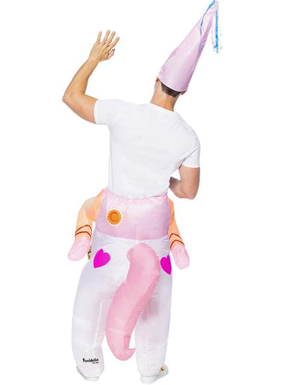 Disfraz a hombros de unicornio hinchable para adulto - Funiglobal | Funidelia