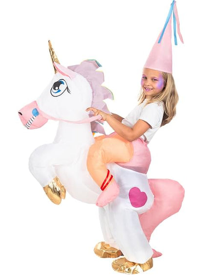 Disfraz a hombros de unicornio hinchable para niños - Funiglobal | Funidelia