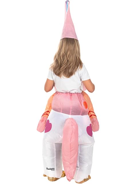 Disfraz a hombros de unicornio hinchable para niños - Funiglobal | Funidelia