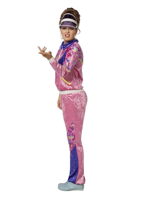 Disfraz chándal de los 80’s azul para mujer
