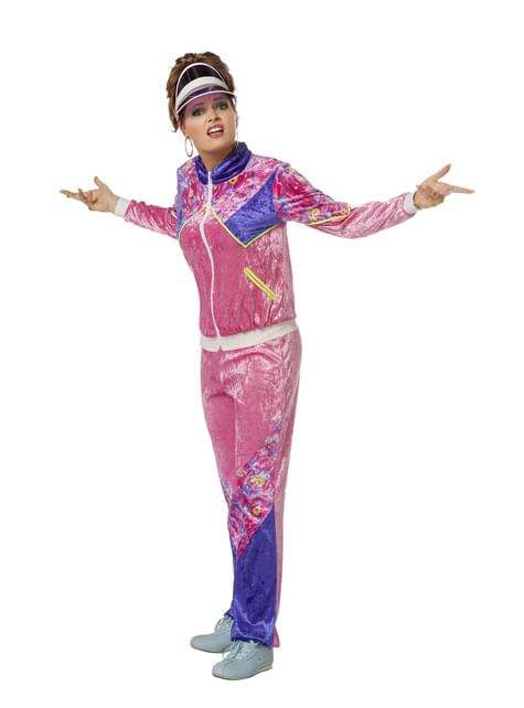 Disfraz chándal de los 80’s azul para mujer