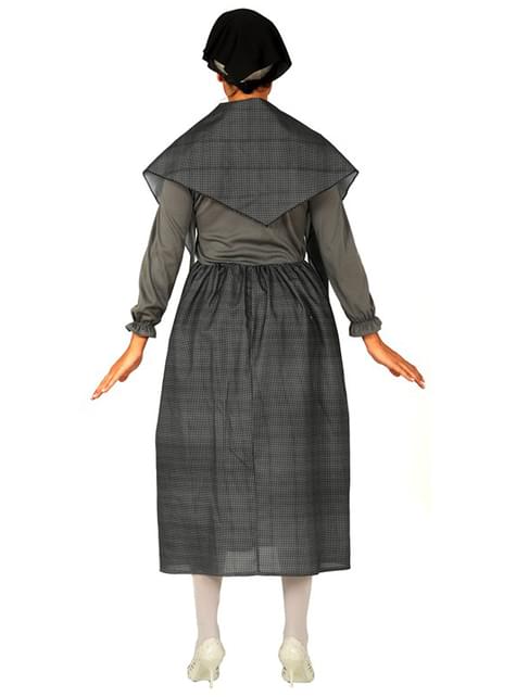 Disfraz de abuela gris para mujer