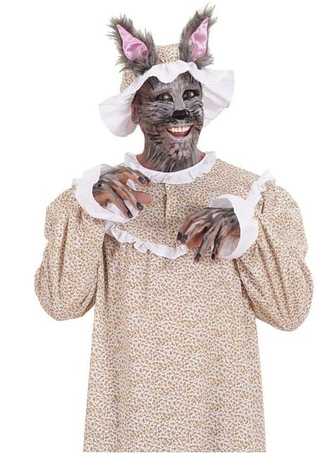 Disfraz de abuela lobo para hombre