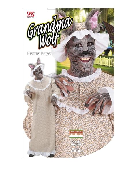 Disfraz de abuela lobo para hombre
