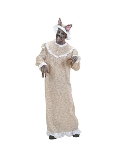 Disfraz de abuela lobo para hombre